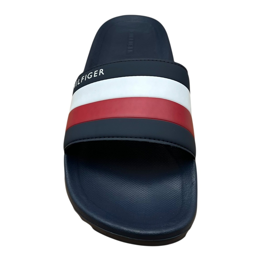 Tommy Hilfiger Men's Rozi Slide Sandals Size 10 Navy Blue/Multi Slip-On - Picture 11 of 12